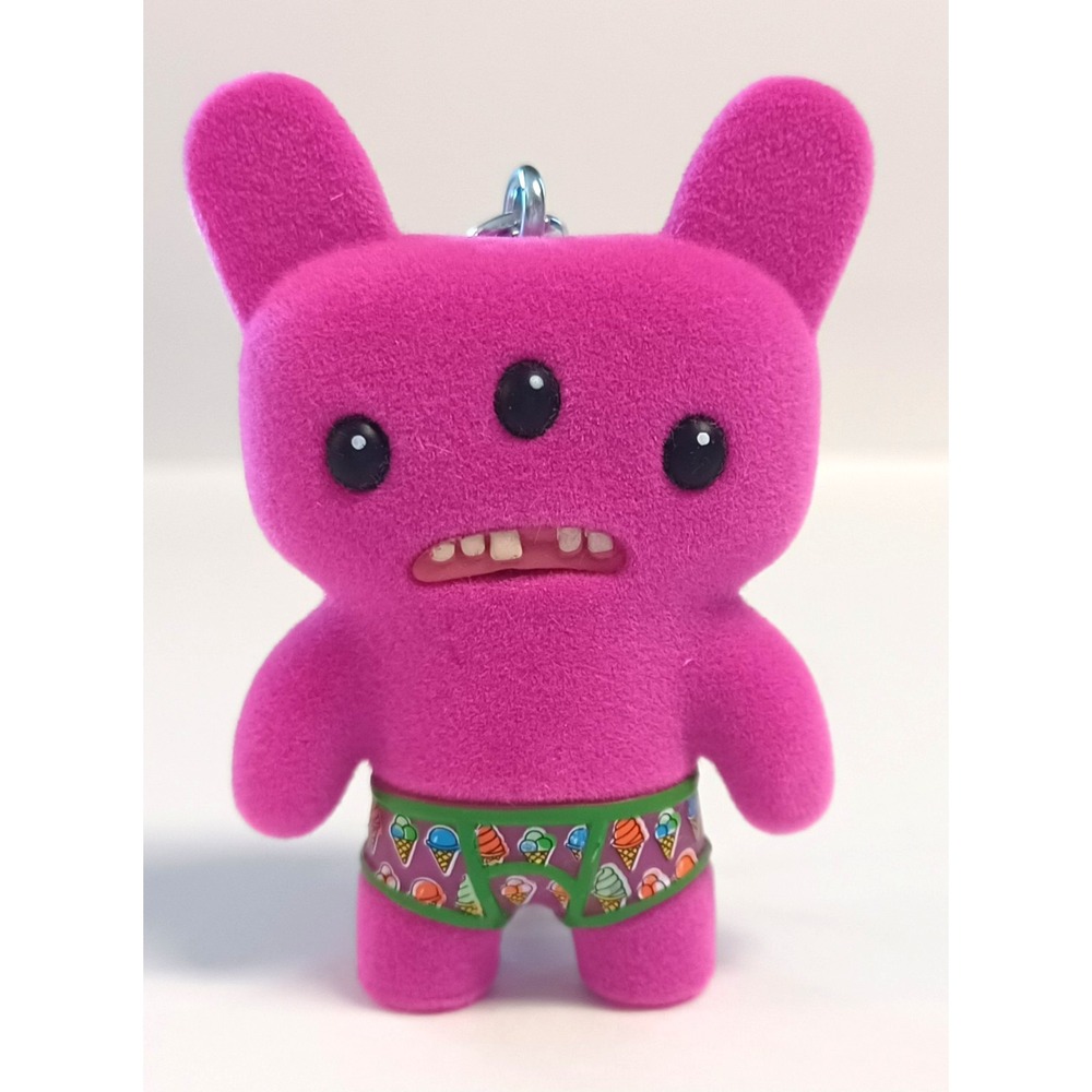 Fuggler Series 2 Flocked Reek-O Pink Ice Cream Budgie Keychain Catch Me Rare